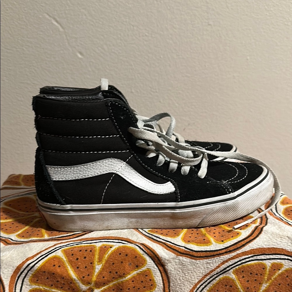 Vans Black and White High-Top Sneakers